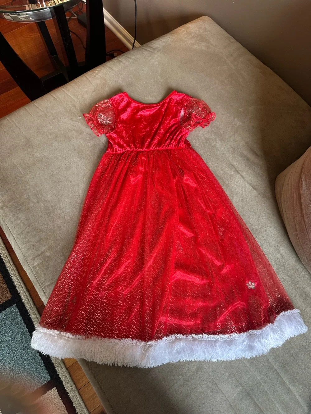 Disney Princess Toddler Girl's Christmas Holiday Red Poinsettia Nightgown